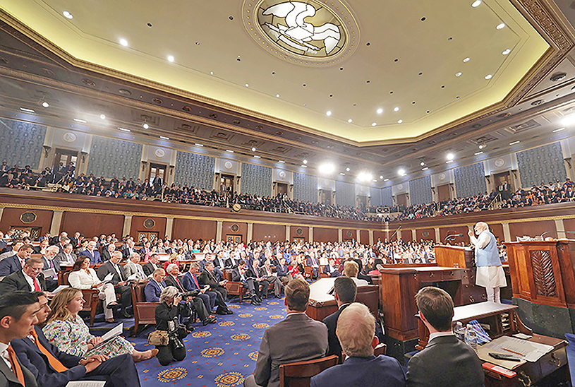 Prime Minister Narendra Modi addresses a joint session of the US Congress