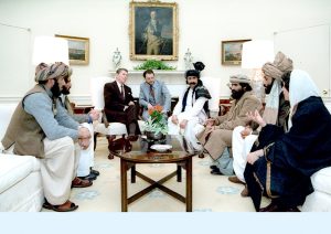 President Reagan meeting with Afghan Mujahideen in the White House