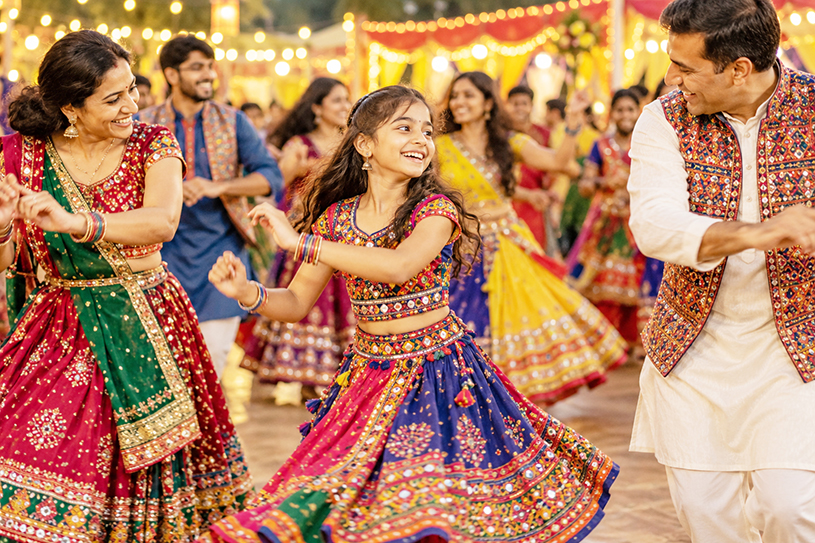 Young Indian Americans learning Hindu culture through Garba and Diwali celebrations