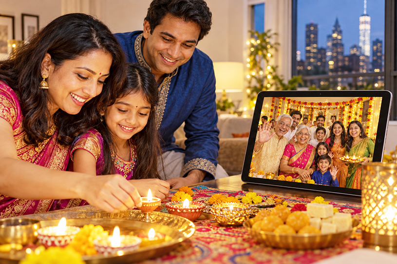 Indian American community celebrating Diwali in the United States