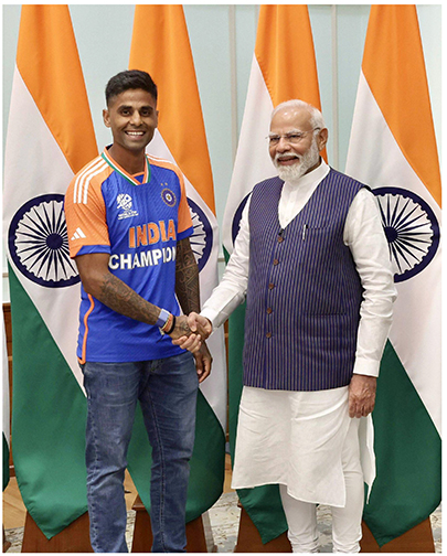 Narendra Modi and Suryakumar Yadav