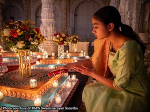 women celebrating diwali