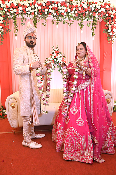 Indian wedding couple Aneesh and Priyanka