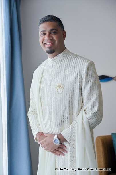 white sheravani gives gorgeous look