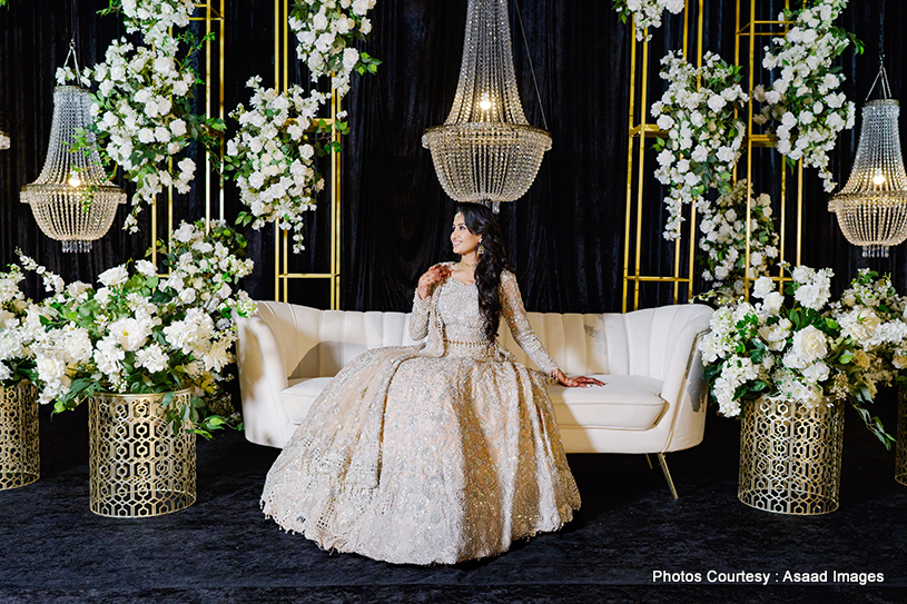 Gorgeous Indian wedding reception decoration