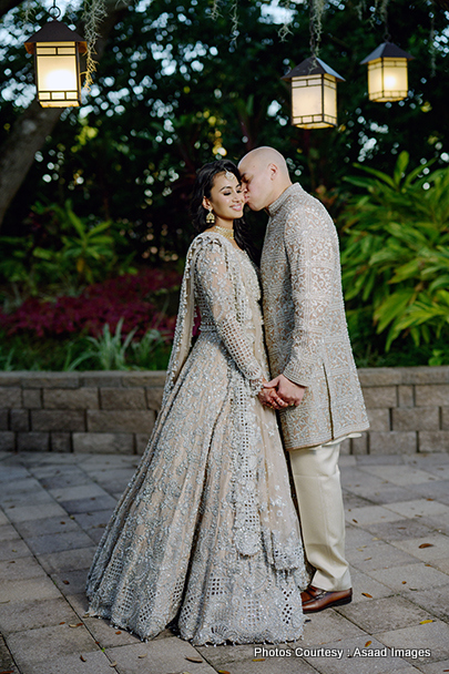 Indian Groom about to kiss Indian bride to express his love