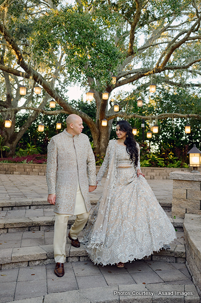Indian Bride and Groom looking eachother with love
